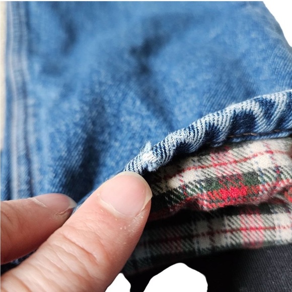 Vintage Eddie Bauer Flannel Lined Tapered Leg Jeans, size 10 petite - Picture 7 of 8